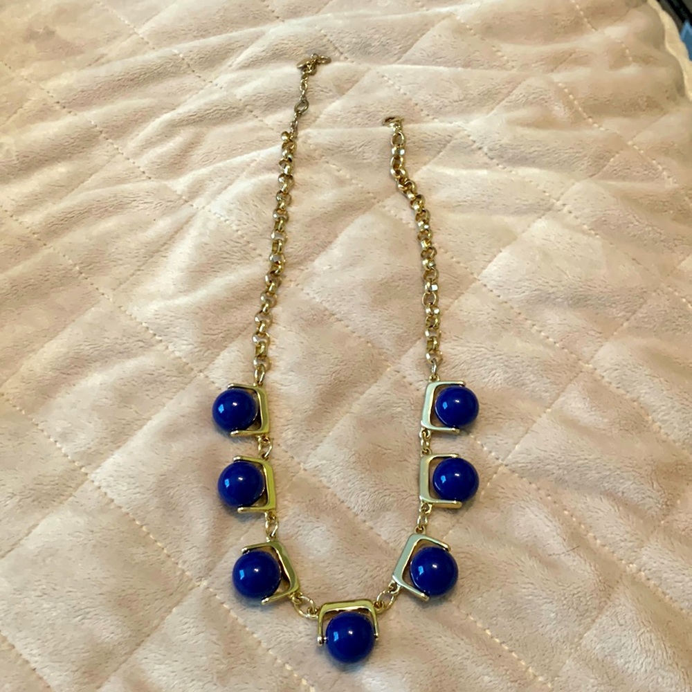 Talbots blue bead necklace